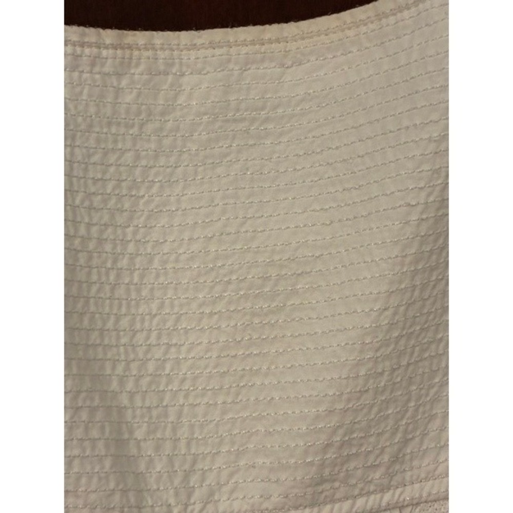 Madewell Eyelet Midi Dress Womens 12 White Excellent Seersucker Back Cutout - Picture 5 of 11